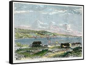 View of the Bay of Valparaiso, Chili, C1880-null-Framed Stretched Canvas