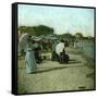 View of the Beach, Le Pouliguen (Loire-Atlantique, France), around 1900-Leon, Levy et Fils-Framed Stretched Canvas
