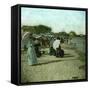 View of the Beach, Le Pouliguen (Loire-Atlantique, France), around 1900-Leon, Levy et Fils-Framed Stretched Canvas
