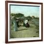 View of the Beach, Le Pouliguen (Loire-Atlantique, France), around 1900-Leon, Levy et Fils-Framed Photographic Print