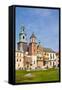 View of the Beautiful Saint Stanislas Cathedral at Wawel Castle, Krakow, Poland, Viewed from Behind-dziewul-Framed Stretched Canvas