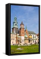 View of the Beautiful Saint Stanislas Cathedral at Wawel Castle, Krakow, Poland, Viewed from Behind-dziewul-Framed Stretched Canvas