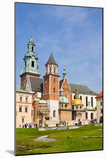 View of the Beautiful Saint Stanislas Cathedral at Wawel Castle, Krakow, Poland, Viewed from Behind-dziewul-Mounted Photographic Print