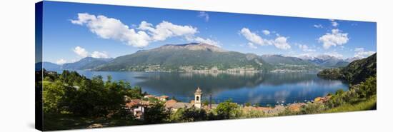 View of the bell tower and village of Dorio, Lake Como, Italian Lakes, Lombardy, Italy-Roberto Moiola-Stretched Canvas