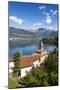 View of the bell tower and village of Dorio, Lake Como, Province of Lecco, Lombardy, Italy, Europe-Roberto Moiola-Mounted Photographic Print