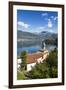 View of the bell tower and village of Dorio, Lake Como, Province of Lecco, Lombardy, Italy, Europe-Roberto Moiola-Framed Photographic Print