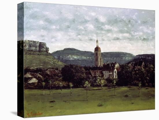 View of the Bell Tower of Ornans, C. 1858-Gustave Courbet-Stretched Canvas