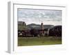 View of the Bell Tower of Ornans, C. 1858-Gustave Courbet-Framed Giclee Print