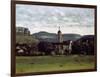 View of the Bell Tower of Ornans, C. 1858-Gustave Courbet-Framed Giclee Print