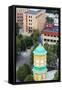 View of the Bell-Tower of the Orthodox Church from the Latvian Academy of Science Building-Massimo Borchi-Framed Stretched Canvas