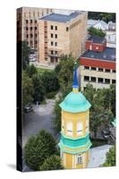 View of the Bell-Tower of the Orthodox Church from the Latvian Academy of Science Building-Massimo Borchi-Stretched Canvas