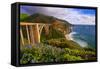 View Of The BIXby Creek Bridge, Big Sur, Ca-George Oze-Framed Stretched Canvas