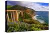 View Of The BIXby Creek Bridge, Big Sur, Ca-George Oze-Stretched Canvas