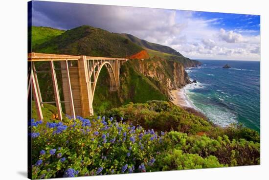 View Of The BIXby Creek Bridge, Big Sur, Ca-George Oze-Stretched Canvas