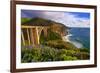 View Of The BIXby Creek Bridge, Big Sur, Ca-George Oze-Framed Photographic Print