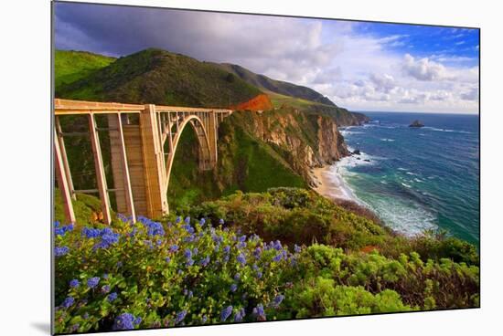 View Of The BIXby Creek Bridge, Big Sur, Ca-George Oze-Mounted Photographic Print