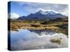 View of the Black Cuillin Mountain Sgurr Nan Gillean, Glen Sligachan, Isle of Skye, Scotland, UK-Chris Hepburn-Stretched Canvas