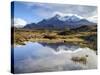 View of the Black Cuillin Mountain Sgurr Nan Gillean, Glen Sligachan, Isle of Skye, Scotland, UK-Chris Hepburn-Stretched Canvas