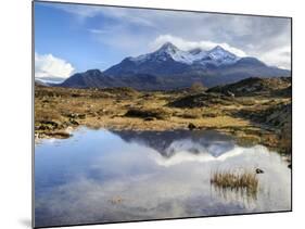 View of the Black Cuillin Mountain Sgurr Nan Gillean, Glen Sligachan, Isle of Skye, Scotland, UK-Chris Hepburn-Mounted Photographic Print