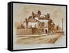 View of the Black Lion Inn, Church Street, Chelsea, London, 1860-null-Framed Stretched Canvas