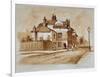 View of the Black Lion Inn, Church Street, Chelsea, London, 1860-null-Framed Premium Giclee Print