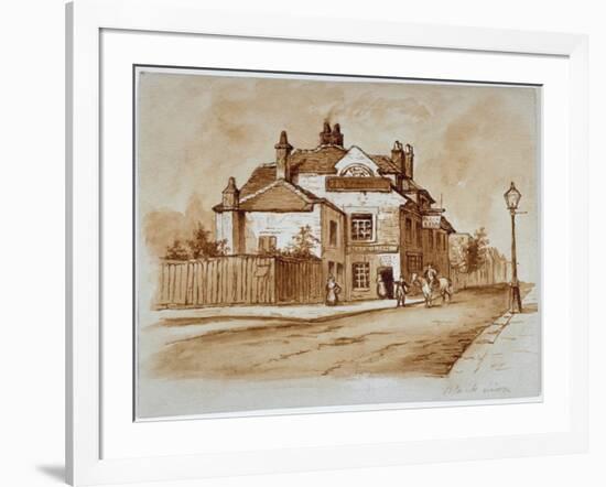 View of the Black Lion Inn, Church Street, Chelsea, London, 1860-null-Framed Giclee Print