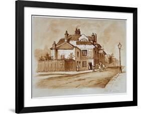 View of the Black Lion Inn, Church Street, Chelsea, London, 1860-null-Framed Giclee Print