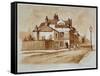 View of the Black Lion Inn, Church Street, Chelsea, London, 1860-null-Framed Stretched Canvas