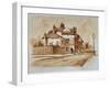 View of the Black Lion Inn, Church Street, Chelsea, London, 1860-null-Framed Giclee Print