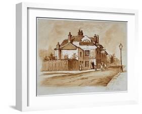View of the Black Lion Inn, Church Street, Chelsea, London, 1860-null-Framed Giclee Print