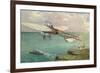 View of the Bleriot Aeroplane-Lantern Press-Framed Art Print