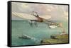 View of the Bleriot Aeroplane-Lantern Press-Framed Stretched Canvas