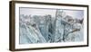 View of the Bloomstrandbreen Glacier, Haakon VII Land, Spitsbergen, Svalbard, Norway-Panoramic Images-Framed Photographic Print
