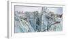 View of the Bloomstrandbreen Glacier, Haakon VII Land, Spitsbergen, Svalbard, Norway-Panoramic Images-Framed Photographic Print