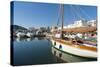 View of the Boats, Marina, Santa Eulalia Port-Emanuele Ciccomartino-Stretched Canvas