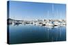 View of the Boats, Marina, Santa Eulalia Port-Emanuele Ciccomartino-Stretched Canvas