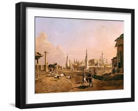 View of the Bolshoy Kamenny Bridge and the Kremlin from Zamoskvorechye, 1837-Johann Nepomuk Rauch-Framed Giclee Print