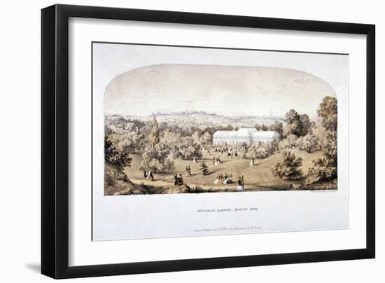 View of the Botanical Gardens in Regents Park, Marylebone, London, 1851-null-Framed Giclee Print