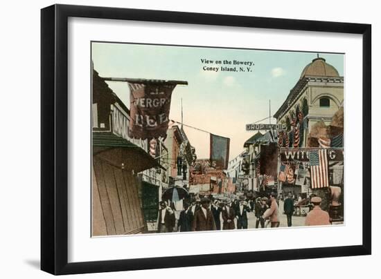 View of the Bowery, Coney Island, New York City-null-Framed Art Print