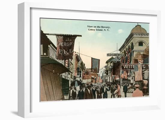 View of the Bowery, Coney Island, New York City-null-Framed Art Print