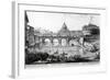 View of the Bridge and Castel Sant'Angelo, from the 'Views of Rome' Series, C.1760-Giovanni Battista Piranesi-Framed Giclee Print