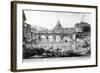 View of the Bridge and Castel Sant'Angelo, from the 'Views of Rome' Series, C.1760-Giovanni Battista Piranesi-Framed Giclee Print