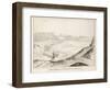 View of the Bridge at Avignon Looking Towards Villeneuve (Graphite with Pen and Dark Brown Ink with-Etienne Martellange-Framed Giclee Print