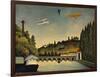 View of the Bridge at Sevres and the Hills at Clamart, St. Cloud and Bellevue, 1908-Henri Rousseau-Framed Art Print