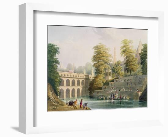 View of the Bridge Near Baroda in Guzerat-Captain Robert M. Grindlay-Framed Giclee Print