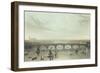 View of the Bridge Now Building over the Thames at Vauxhall, 1810-W Daniel-Framed Giclee Print