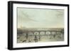 View of the Bridge Now Building over the Thames at Vauxhall, 1810-W Daniel-Framed Giclee Print