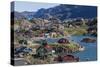 View of the Brightly Colored Houses in Sisimiut, Greenland, Polar Regions-Michael Nolan-Stretched Canvas