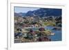 View of the Brightly Colored Houses in Sisimiut, Greenland, Polar Regions-Michael Nolan-Framed Photographic Print