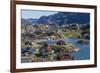 View of the Brightly Colored Houses in Sisimiut, Greenland, Polar Regions-Michael Nolan-Framed Photographic Print